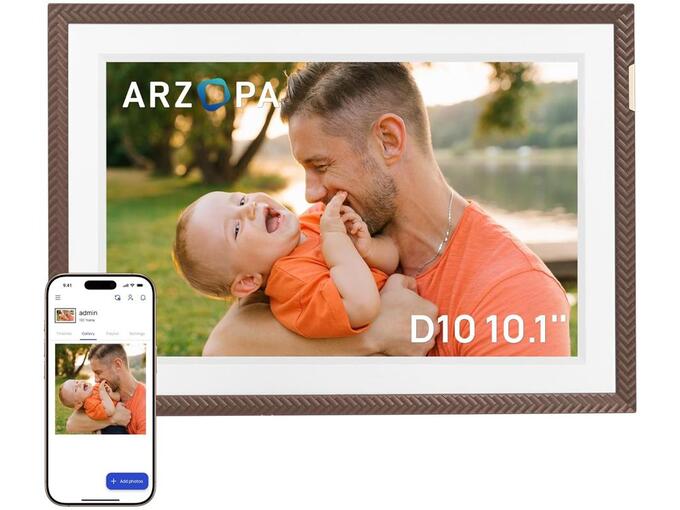 Arzopa Digitalni foto ram 10.1" 32 GB brown