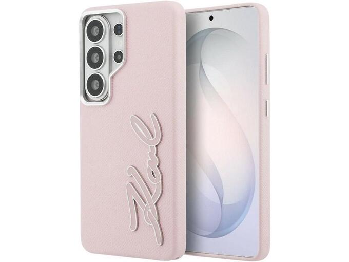 Maska za telefon Samsung S26 Ultra Karl Lagerfeld Grained Signature Metal Resin Logo