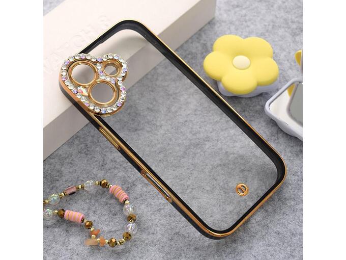 Maska Luxury Crystal Clear za iPhone 17 crna