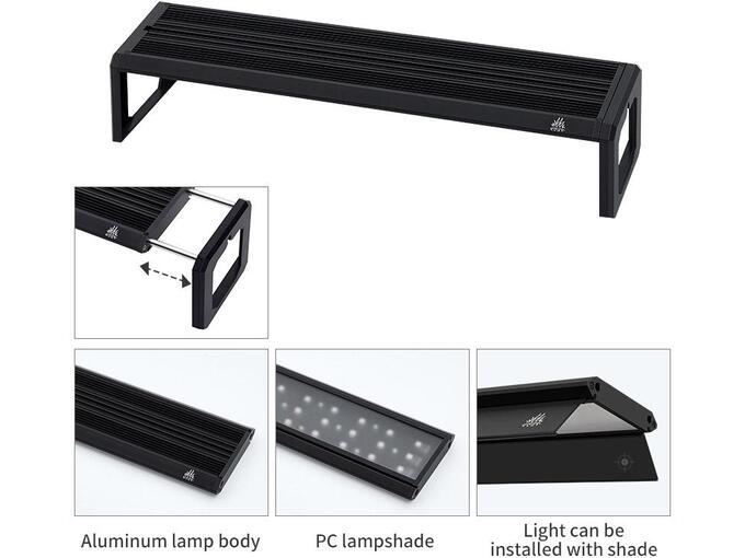 WeekAqua LED lampa V800SE-K black