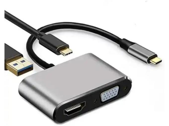 Linkom Adapter USB-C na HDMI/VGA/USB-A/USB-C