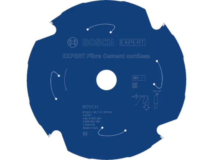Bosch List kružne testere Expert za vlaknasti cement za akumulatorske alate 190mm 4T