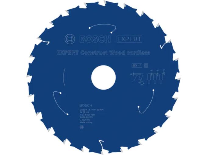 Bosch List kružne testere Expert Construct Wood aku 190mm 24T