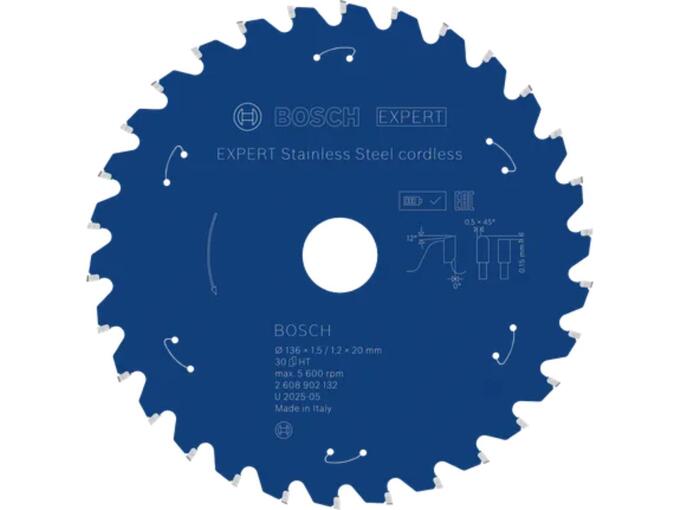 Bosch List kružne testere Expert Stainless Steel aku 136mm 30T