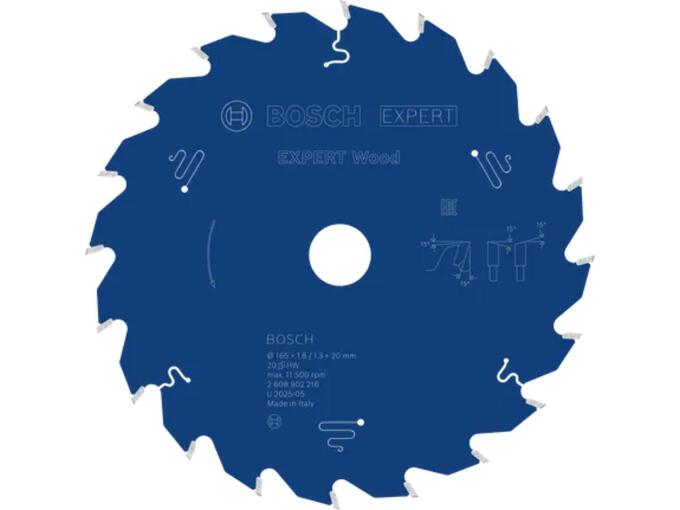 Bosch List kružne testere Expert Wood za drvo 165mm 20T