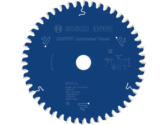 Bosch List kružne testere Expert za laminirane panele 165mm 48T