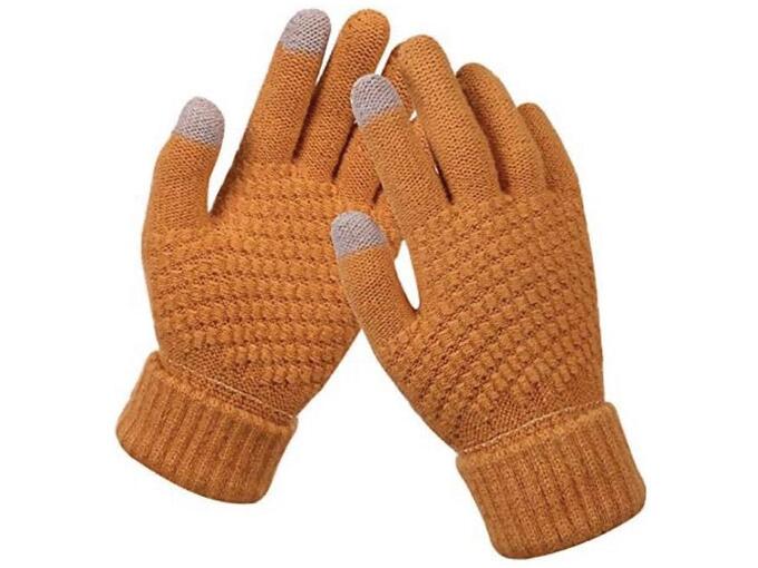 Rukavice za touch screen BRAIDED kamel