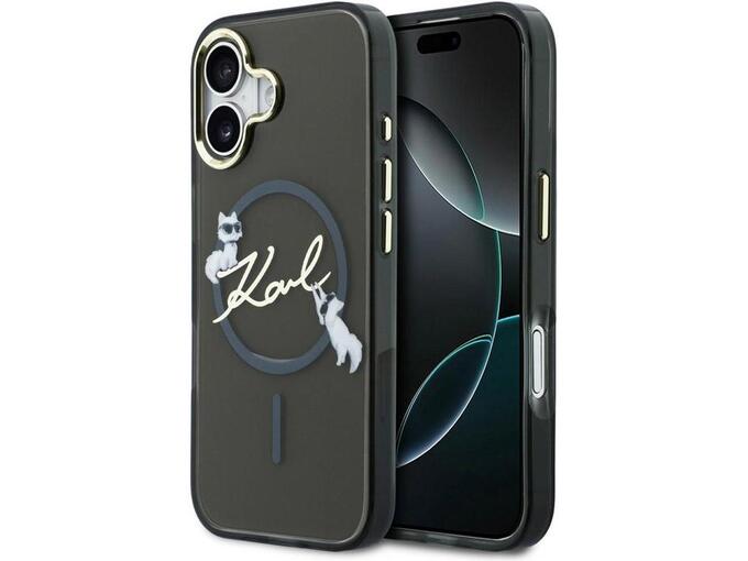 Maska za telefon iPhone 17 IML Choupettes Karl Script Logo MagSafe