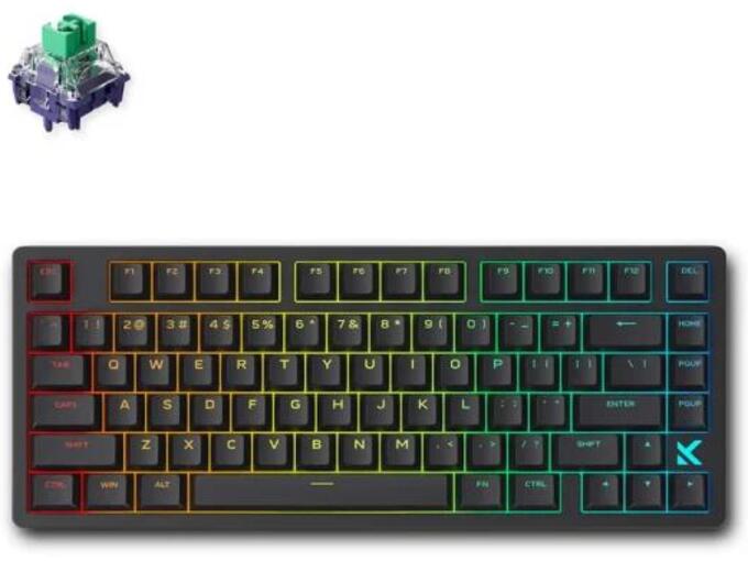 Mchose Žična Gaming tastatura Jet 75 Black Kailh Magnetic God Switch