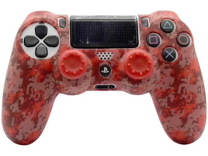 Silikonska zastita za Joystick PS4 mine craft crvena