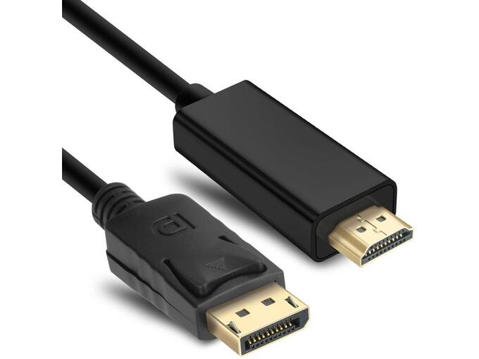 Kabel DP male - HDMI male 1,8m