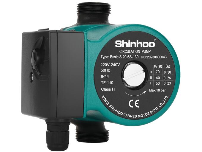 Shinhoo Basic S 20-6S 130 cirkulaciona pumpa sa tri brzine za grejanje DN20