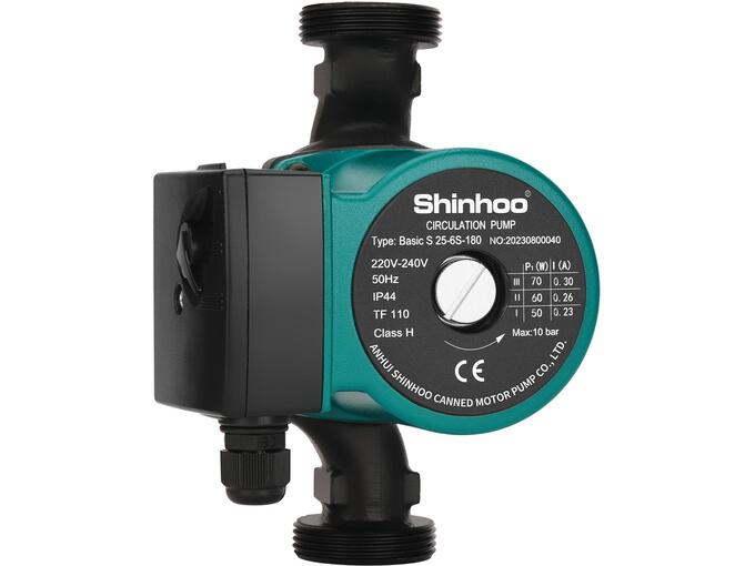 Shinhoo Basic S 25-6S 180 cirkulaciona pumpa sa tri brzine za grejanje DN25
