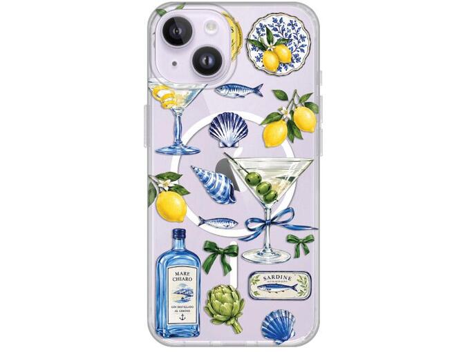 Maska za telefon iPhone 13/14 Mediterranean Martini Print MagSafe