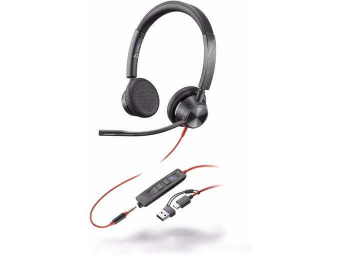 HP Žične slušalice Poly Blackwire 3325 USB-C 3.5mm