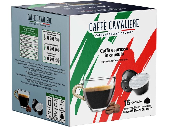 50 Capsule Compatibili Nescafè Dolcegusto Caffè Arabica – Caffè Cavaliere
