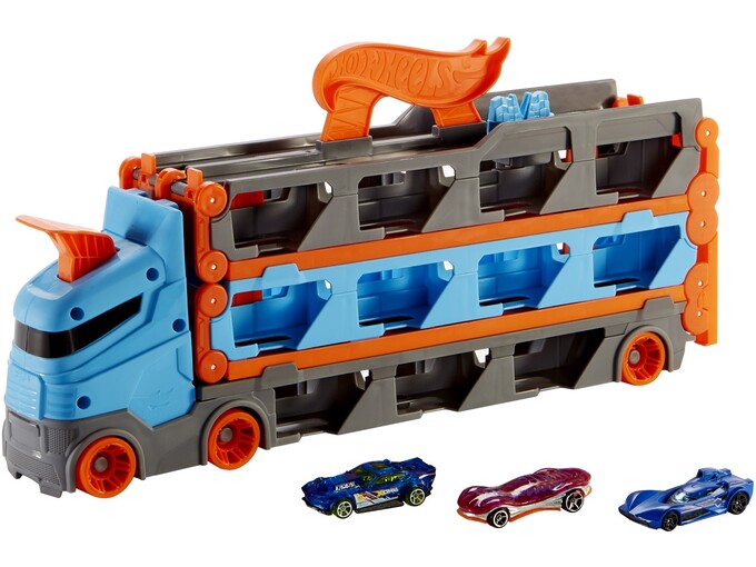 Hot Wheels Mega transporter sa stazom